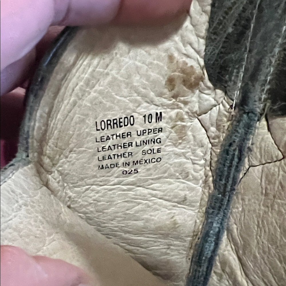 Steve Madden Moss Green Brown Leather Top Stitched Cowboy Boots 10M - Picture 2 of 12
